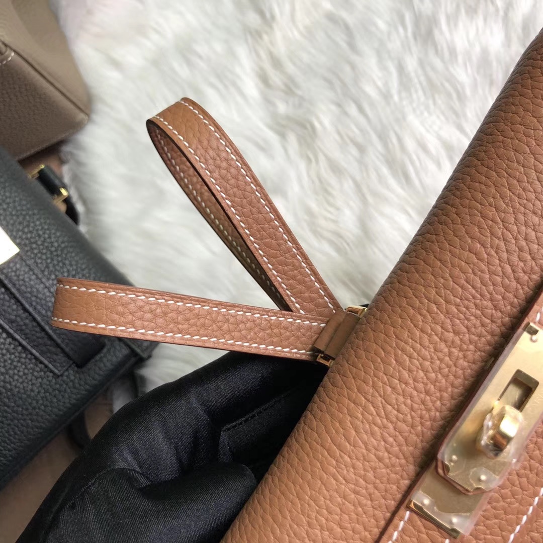 에르메스 켈리 아도 백팩 골드 브라운 금장